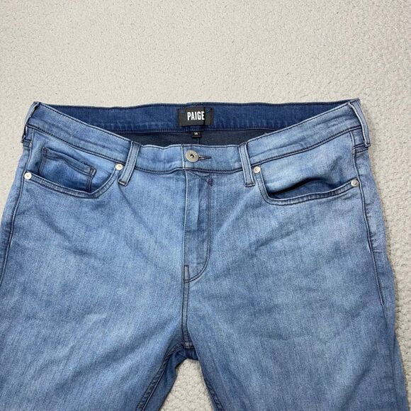 Paige Jeans Men 38 Blue Croft Lionel Skinny Transcend Washed Denim Stretch 38x32 - Picture 3 of 16